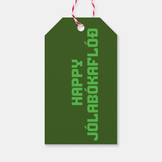 Gelukkig Jolabokaflod Gift Cadeaulabel (Achterkant)