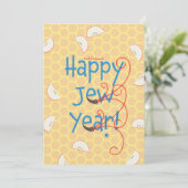 Gelukkig Joods Nieuwjaar Rosh Hashana Nieuwjaarska Feestdagenkaart (Staand voorkant)