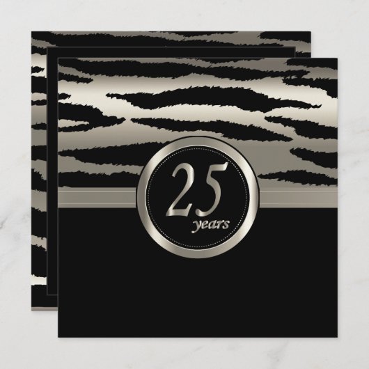 Gelukkig jubileum 25 jaar kaart (Voorkant / Achterkant)