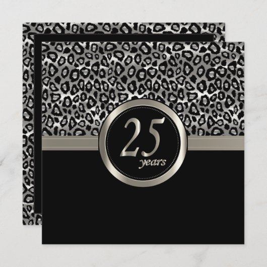 Gelukkig jubileum 25 jaar kaart (Voorkant / Achterkant)