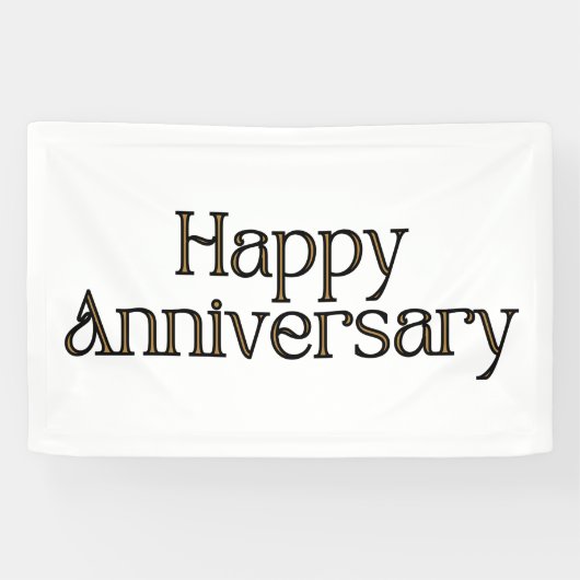 Gelukkig jubileum 2.5x4 vinyl banner (Horizontaal)