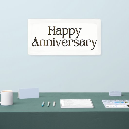 Gelukkig Jubileum 2x1 Vinylbanner Spandoek (Beurs)