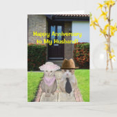 Gelukkig Jubileum aan Echtgenoot! Kaart (Gele Bloem)