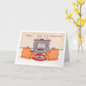 Gelukkig Jubileum aan een paar Kaart (Gele Bloem)