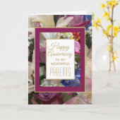 ! Gelukkig Jubileum aan het wenskaart van Ouders Kaart (Gele Bloem)