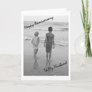Gelukkig Jubileum aan Mijn Echtgenoot - Strand Kaart