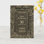 Gelukkig Jubileum (aanpasbaar) Kaart (Gele Bloem)