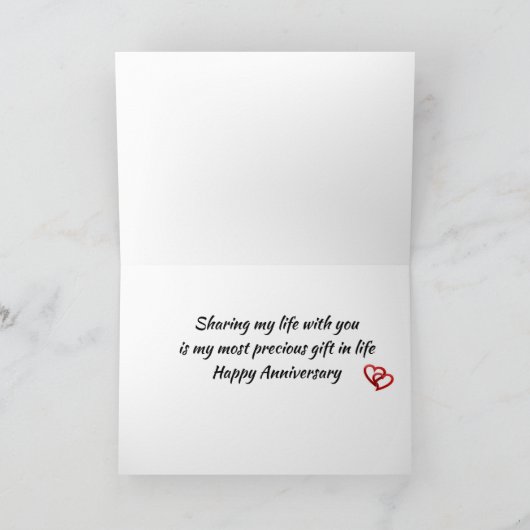 GELUKKIG **JUBILEUM** ALTIJD EN VOOR ALTIJD LIEFDE KAART (Binnen)