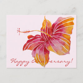 Gelukkig jubileum bloem Hawaii ansichtkaart Briefkaart