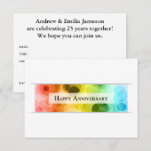 gelukkig jubileum bokeh kaart (Voorkant / Achterkant)