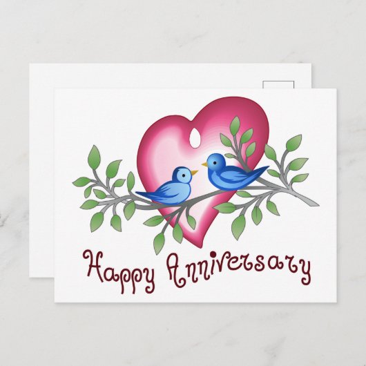 Gelukkig Jubileum Briefkaart (Voorkant / Achterkant)