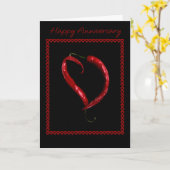 Gelukkig jubileum Chili Pepper Hart Kaart (Gele Bloem)