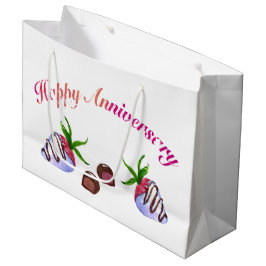 Gelukkig Jubileum Chocolade Dipypert Aardbeien Groot Cadeauzakje