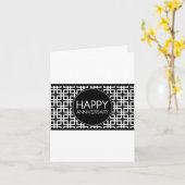 Gelukkig jubileum (cinderStripe) Kaart (Gele Bloem)