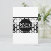 Gelukkig Jubileum (cinderStripe) Kaart (Staand voorkant)