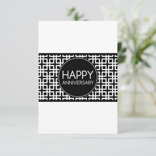 Gelukkig Jubileum (cinderStripe) Kaart (Staand voorkant)