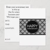 Gelukkig Jubileum (cinderStripe) Kaart (Voorkant / Achterkant)