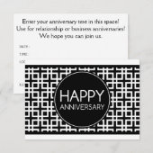 Gelukkig jubileum (cinderStripe) Kaart (Voorkant / Achterkant)