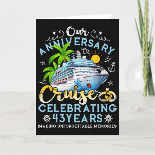 Gelukkig jubileum cruise viert 43 jaar koppel kaart