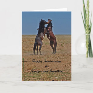 Gelukkig jubileum Dansende paarden Klik uw hielen  Kaart