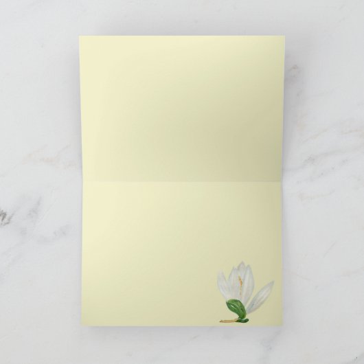 Gelukkig Jubileum | Elegant Magnolia Branch Yellow Kaart (Binnen)