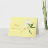 Gelukkig Jubileum | Elegant Magnolia Branch Yellow Kaart (Voorkant)