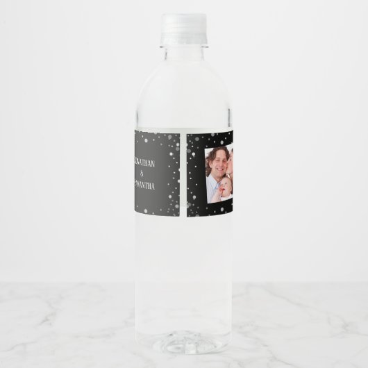 Gelukkig Jubileum Elk jaar Confetti Waterfles Etiket (Achterkant)