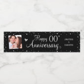 Gelukkig Jubileum Elk jaar Confetti Waterfles Etiket (Enkel label)