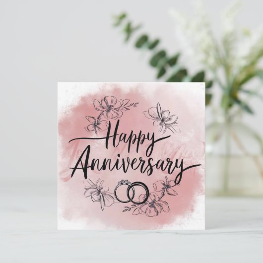 Gelukkig Jubileum Feestdagenkaart (Staand voorkant)