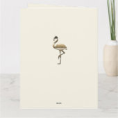 Gelukkig jubileum Flamingo monogram Kaart (Achterkant)