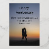 Gelukkig jubileum folie feestdagenkaart (Voorkant)