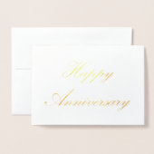 Gelukkig Jubileum Folie Kaarten (Voorkant met envelop)