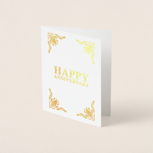 Gelukkig Jubileum Folie Kaarten (Voorkant)