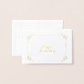 Gelukkig jubileum folie kaarten (Voorkant met envelop)
