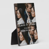 Gelukkig jubileum foto collage naam datum eenvoudi fotoplaat (Zijkant)