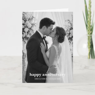 Gelukkig jubileum foto trendy romantische kaart