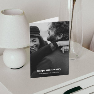 Gelukkig jubileum Foto Trendy Romantische kaart