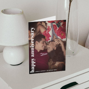 Gelukkig jubileum foto trendy romantische kaart