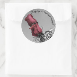 Gelukkig jubileum | Foto van rode rozen Ronde Sticker