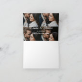 Gelukkig jubileum fotocollage naam datum eenvoudig bedankkaart (Binnen)