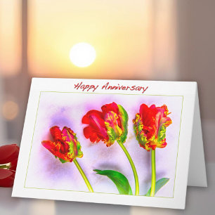 Gelukkig jubileum Franse tulpen kaart
