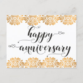 Gelukkig jubileum gefeliciteerd wensen goud liefde briefkaart