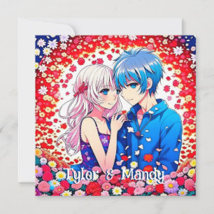 Gelukkig Jubileum gepersonaliseerd anime paar