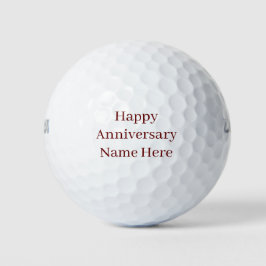 Gelukkig Jubileum gepersonaliseerd Golfballen