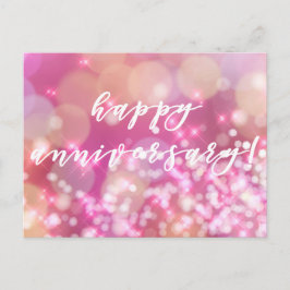Gelukkig jubileum ! Glamoureuze Roze Glitters Briefkaart