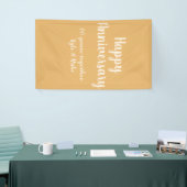 Gelukkig jubileum goud wit 10 jaar naam datum spandoek (Beurs)