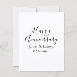 Gelukkig jubileum huwelijksnaam datum jaar eenvoud briefkaart