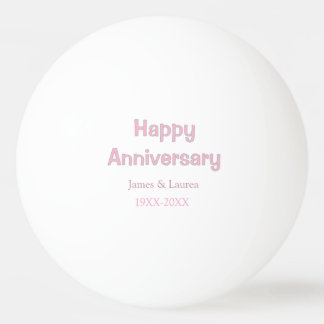 Gelukkig jubileum huwelijksnaam datum jaar roze gr pingpongbal