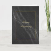 Gelukkig Jubileum in Basic Black Kaart (Voorkant)