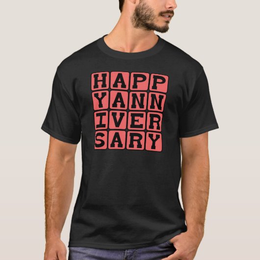 Gelukkig jubileum, Jaarlijkse gelegenheid T-shirt (Voorkant)